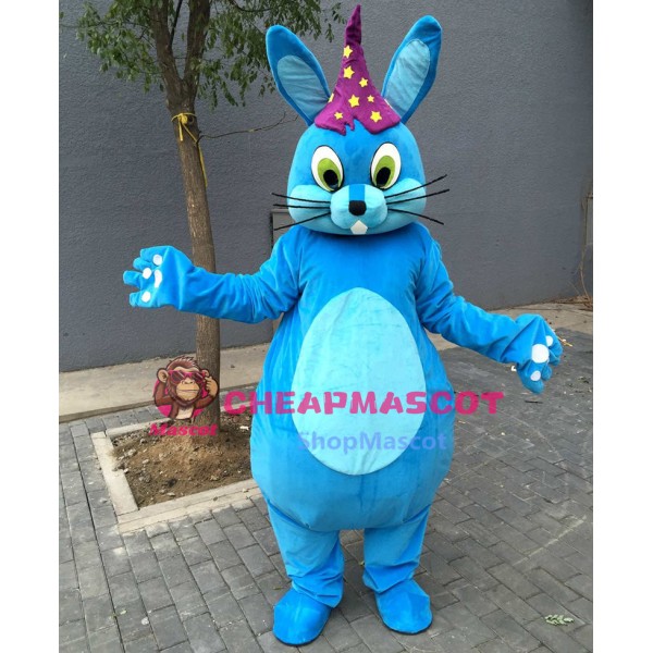 Blue Bunny Rabbit Mascot Costume