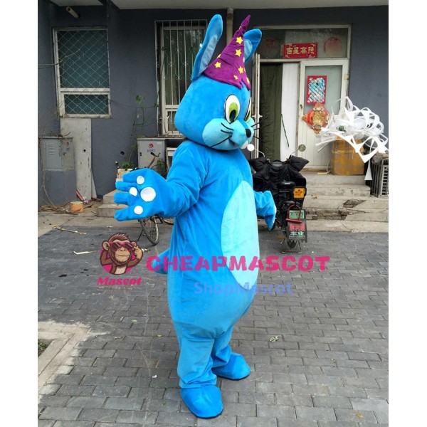 Blue Bunny Rabbit Mascot Costume