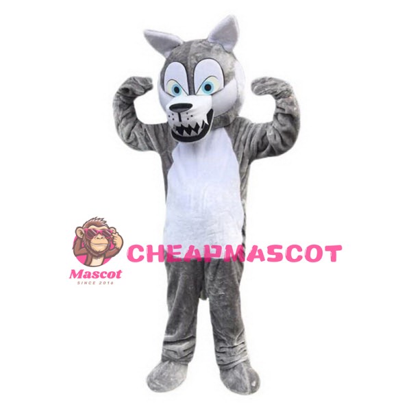 Gray Wolf Mascot Costume