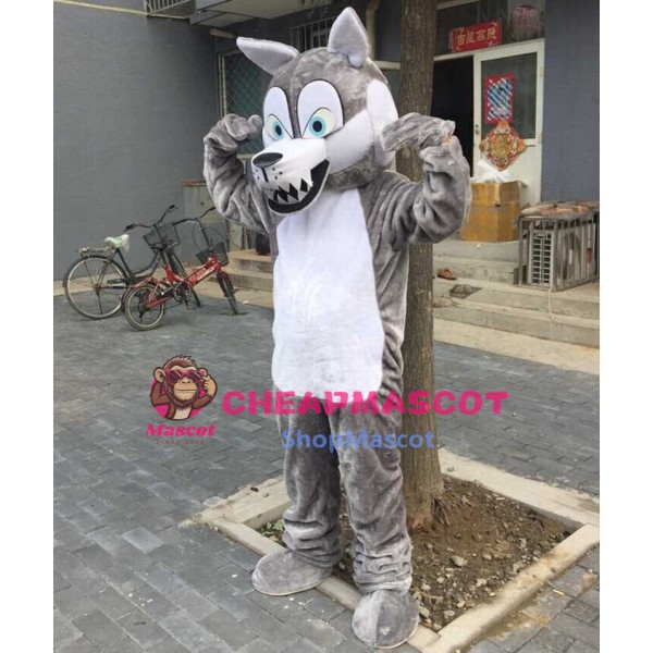 Gray Wolf Mascot Costume