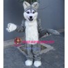 Long Gray Wolf Mascot Costume