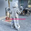 Long Gray Wolf Mascot Costume