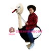 Riding an Ostrich Man Mascot Costume