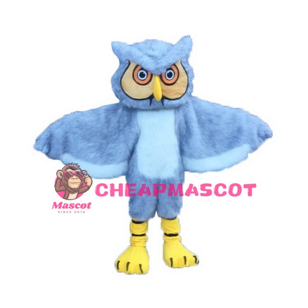 Gray Long-Haired Owl Mascot Costume