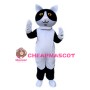 Black White Cat Mascot Costume