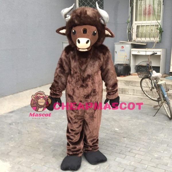 Brown Buffalo Mascot Costume
