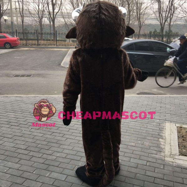 Brown Buffalo Mascot Costume