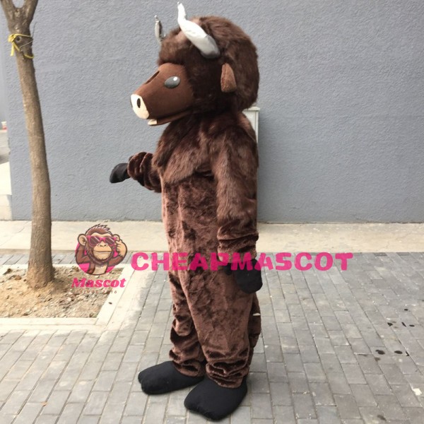 Brown Buffalo Mascot Costume