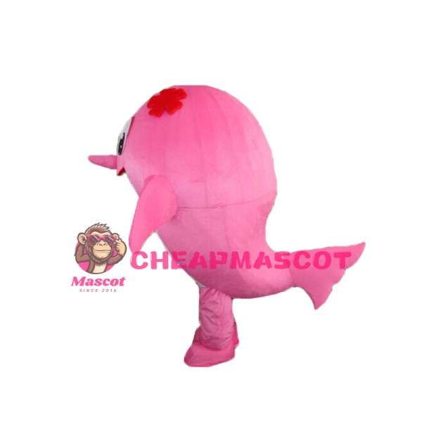 Cute Pink Dolphin Mascot Costume