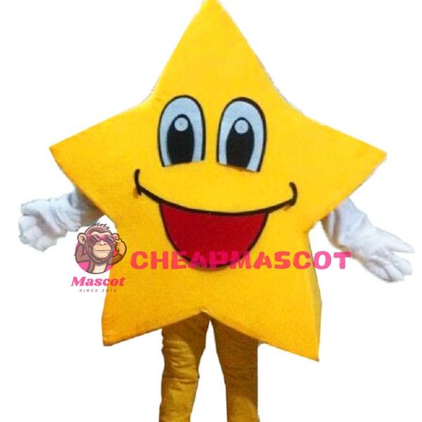 Yellow Five-Pointed Star Mascot Costumes