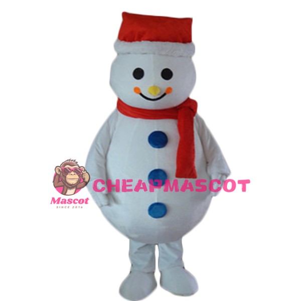 Snow Man Mascot Costume Christmas Xmas Snowman