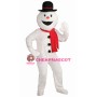 White Snow Man Red ScarfMascot Costume