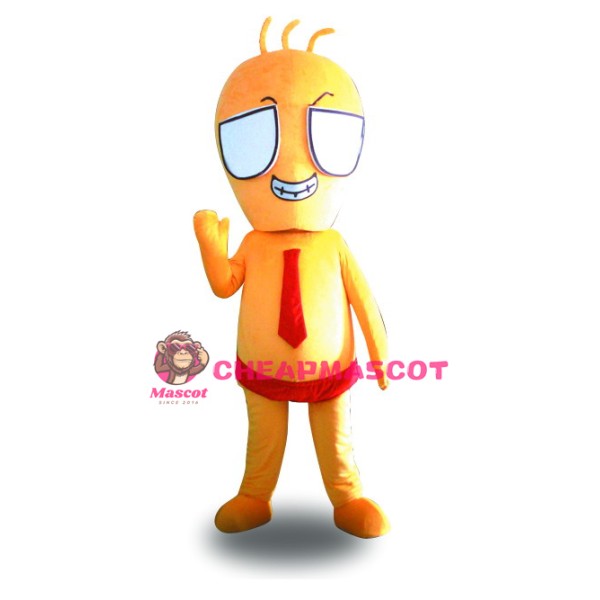Orange Boy Strange Boy Mascot Costume