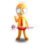 Orange Boy Strange Boy Mascot Costume