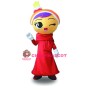Doll Girl Red Dress Girl Mascot Costume
