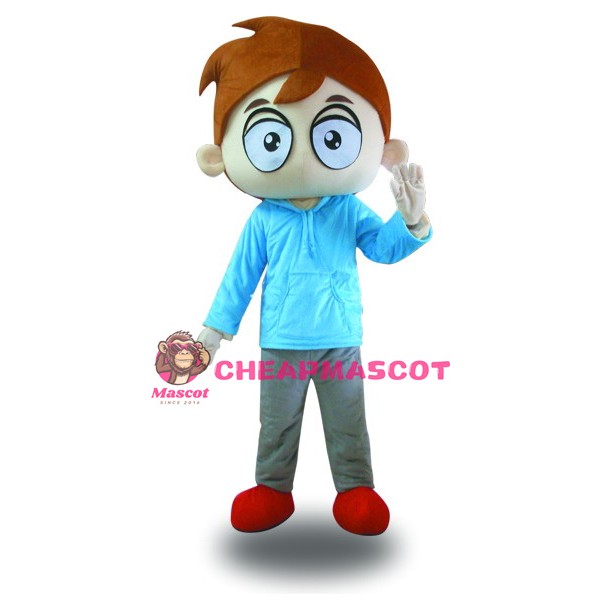 Hot Sale Professional Big Eyes Boy Mascot Costume