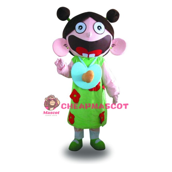 Big Mouth Girl Beautiful Girl Mascot Costume