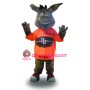 Cute Grey Donkey Mascot Costume