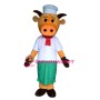 Hat Orange Cow Mascot Costume