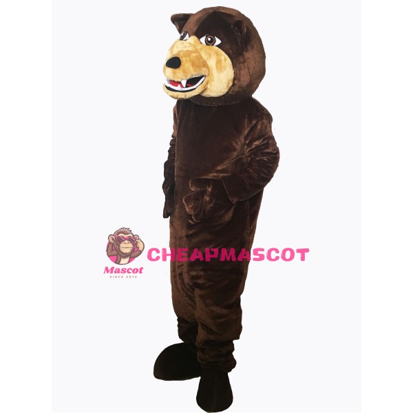 Brown Grizzly Bear Flexible Mascot Costume