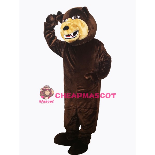Brown Grizzly Bear Flexible Mascot Costume