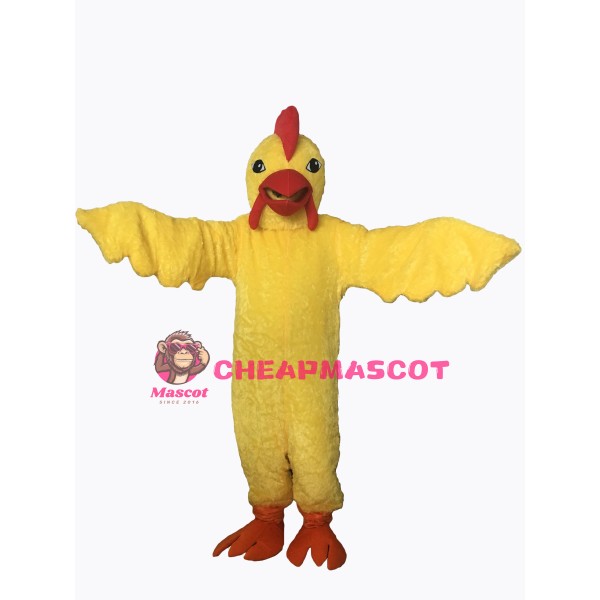 Yellow Realistic Chicken Mascot Costume 