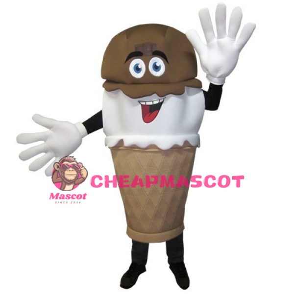 Hand-Dipped IceCream Waver Adult Mascot Costume