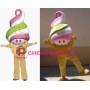  Ice Cream Cone Mascot Costume