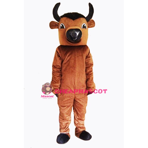 Brown Buffalo Mascot Costume